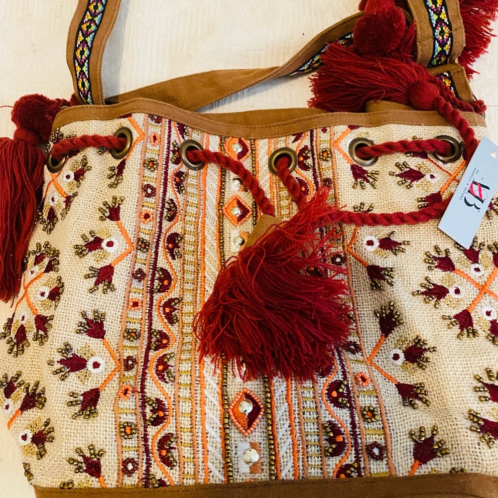 Cute Fabric Bucket Style Bag, NWT